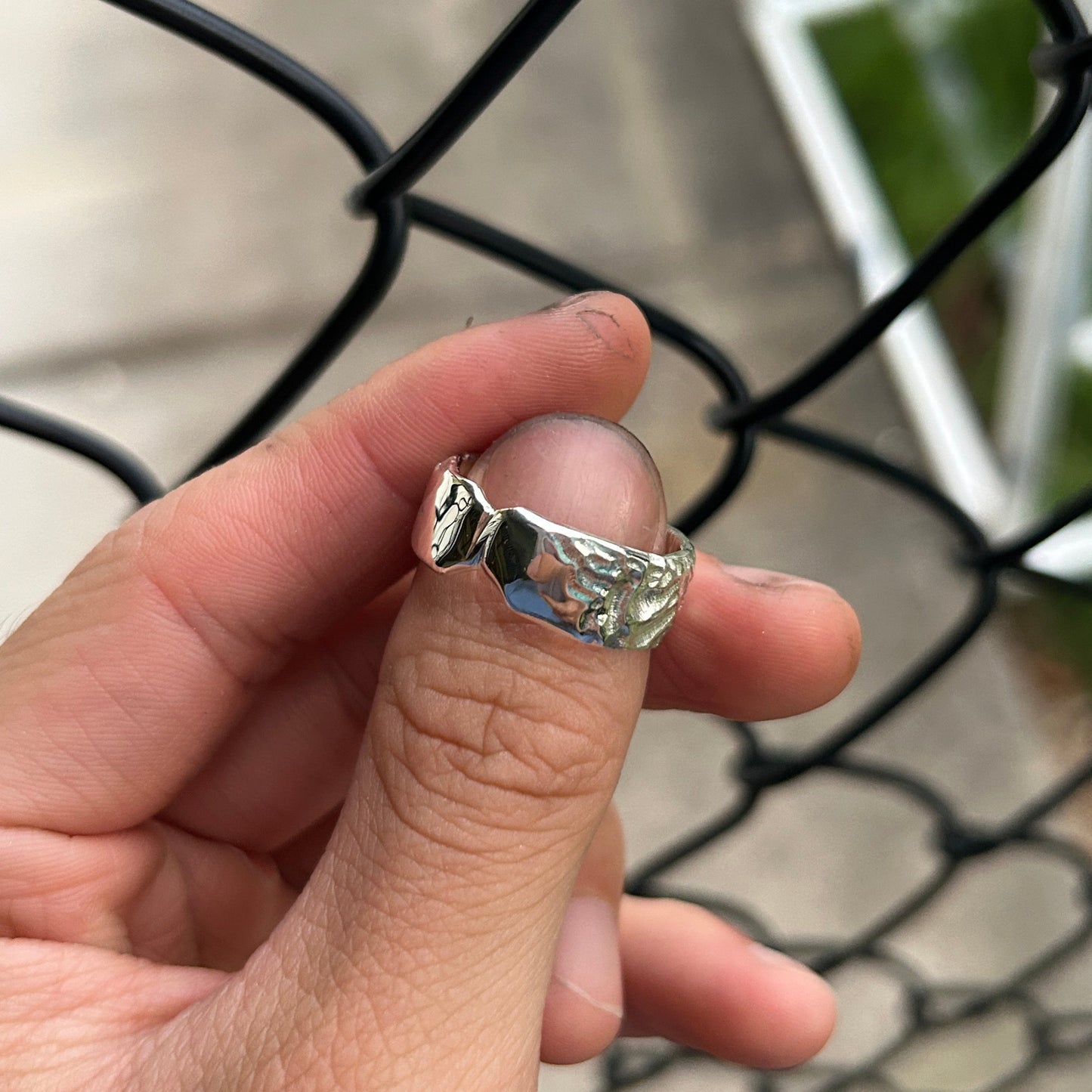 Star textured ring Size 9.5