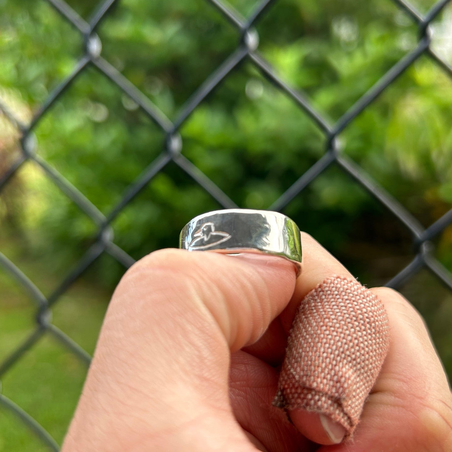 Surfing Penguin Ring