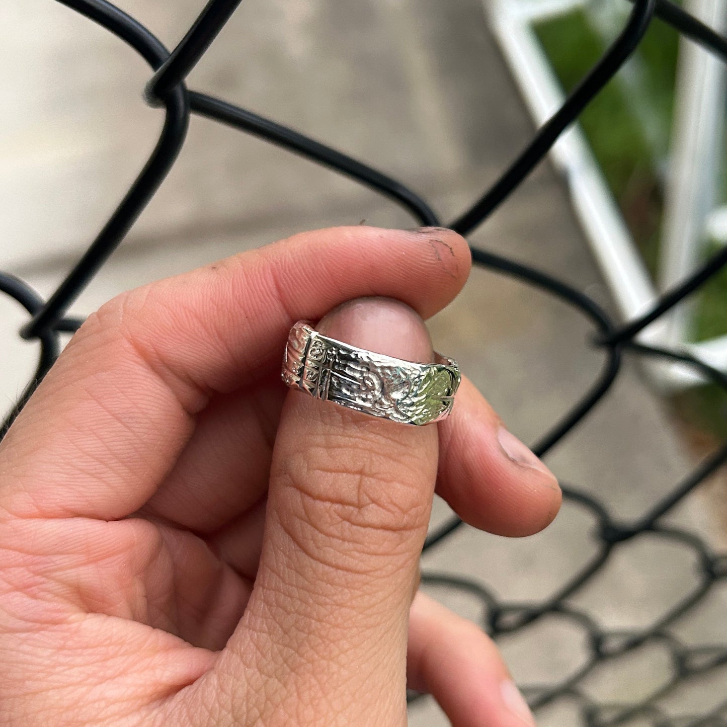 Star textured ring Size 9.5